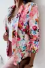 2023 nuevo comercio exterior transfronterizo Amazon abrigo de primavera estampado colorido traje pequeño manga larga ropa para mujer