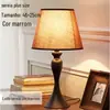 Luminária de Mesa Estilo Americano Luminária de Cabeceira Retrô Engenharia Hoteleira Luminária de Mesa para Quarto Estudo de Escritório Luminária LED Proteção Ocular Dimerização Luz Noturna