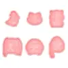 Grupo Bruxa Caçadora Molde de Biscoito Cabeça de Gato Grande Desenho Animado 3D Molde de Biscoito Mira Biscoitos Impressos Simulação de Argila DIY