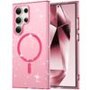 Funda para Teléfono Samsung S26 S25Ultra Transparente con Brillo Magnética S24 Funda Terminator Anti-Amarilleo