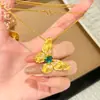 Método Antiguo Oro de Arena Zircón Azul Colgante de Mariposa Lujo de Moda Sensación de Alta Gama Mariposa de la Suerte Colgante tipo Hada Color Duradero