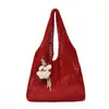 2026 Nuevo Estilo Estilo Bosque Hueco Floral Tejido Bolso de Hombro Gran Capacidad Bolso de Mano Tejido Bolso de Mano para Vacaciones en la Costa