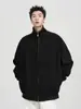 Cardigan Suéter Americano Moda Outono/Primavera Cor Sólida Gola Manga Longa Masculino e Feminino Top Retrô Jaqueta Casual Simples para Homens