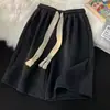 Shorts Casuais Waffle de Cor Sólida para Homens e Mulheres, Shorts de Verão para Casa, Finos de Caimento Solto, Shorts de Cinco Pontos, Novo Estilo