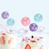 Adorno para Pastel de Bola de Lentejuelas con Lazo de Cinta Enchufe Decoración para Mesa de Postres de Fiesta Tarjeta Enchufable