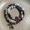 Moda nacional nuevo estilo chino pulsera de cerámica con cuentas estilo étnico pulsera de combinación de colores personalidad femenina diseño de nicho lujo ligero versátil