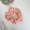 Anel de Cabelo Intestino Grosso Estilo Pura Luxúria Estilo Ins Anel de Pano Intestino Grosso Floral Laço de Cabelo Simples de Verão Rabo de Cavalo Alto Acessórios de Cabelo que Reduzem a Idade