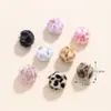 Pendientes con Borla de Piel Sintética de Visón de Color Sólido con Estampado de Leopardo, Colgante, Cuentas Espaciadoras para Joyería Hecha a Mano DIY