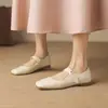 Zapatos Casuales Blancos de Tacón Bajo Suave, Zapatos de Salón de Punta Cuadrada Baja, Tallas 32-43, Zapatos Amazon