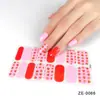 ZE Película de esmalte en gel impermeable estilo europeo y americano sin curado completo en gel, pegatina completa, contraste floreciente, primavera y verano, pegatina para uñas, papel de pegatina para uñas