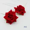 Esquina de Terciopelo Rosa tamaño pequeño Flor Antiguo Hanfu Cabeza de Bandera Pasador Flor Haciendo Decoración de Sala de Estar Accesorios para Disparos Arreglo de Escena