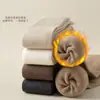 Calcetines hasta la rodilla para niños, calcetines gruesos de otoño e invierno para el confinamiento, calcetines cálidos para la rodilla, calcetines antideslizantes para el muslo, calcetines de rizo con forro de felpa