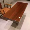 Mesa de Chá Okan de Madeira Maciça Placa Grande Estilo Chinês Mesa e Cadeira de Escritório para Chefe Combinação de Troncos