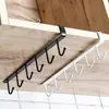 Ganchos de hierro para dormitorio sin clavos ni marcas, para armario, cocina, estante de almacenamiento con separador, gancho organizador para guardarropa de dormitorio