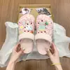 Zuecos de Dibujos Animados con Estampado de Leopardo para Mujer, Nuevas Sandalias Perezosas Antideslizantes de Playa para Verano, Zapatillas Medias de Doble Uso con Punta Cerrada