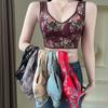 Ropa interior para mujer de mediana edad estilo mamá, copa fija, sin aro, malla estampada, sujetador tipo camiseta sin costuras al por mayor
