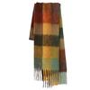 Bufanda Nueva de Cuadros para Mujer Otoño e Invierno Arcoíris Marca Grande Europea y Americana Combinación de Colores Cachemir y Mohair Chal Bufanda Engrosada para Cuello de Mujer