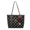 Disponible para dropshipping: Bolsa tote de gran capacidad para mujer, moda 2026, bolso de hombro versátil, diseño de lunares elegante y único