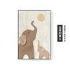Pintura Decorativa Moderna de Elefante de Luxo Leve para Sala de Estar, Pintura de Parede para Fundo de Sofá com Textura Fantasia, Arte de Parede de Alto Padrão e Grandiosa para Hall de Entrada