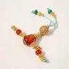 Novo Conjunto de Três Voltas de Ágata Vermelha de Alta Qualidade Eixo Universal Acessórios DIY Pulseiras de Tecelagem com Corda Tecidas à Mão Acessórios para Brincadeiras Culturais