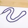 Cadena para suéter de cuerda de collar verde azul directo de fábrica, cadena de cuerda para suéter, cuerda de collar con cuentas, cuerda con colgante de color cristal de imitación