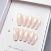 Nuevo Estilo Batido Suave Blanco Degradado Hidratante Perlas de Vidrio Simple Blanqueamiento Gama Alta Hecho a Mano Arte de Uñas Uñas Portátiles Mayoreo