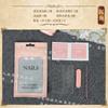 Kit de uñas de lujo ligero de estilo antiguo, portátil, pegamento de gelatina superadhesivo, mini pegamento en tira para frotar, palito de madera, paquete de material para manicura