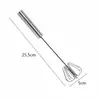 Batedor de ovos manual de aço inoxidável misturador de ovos aço inoxidável semi-automático ferramentas de panificação de cozinha doméstica atacado