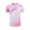 Top de roupa de tênis de mesa de secagem rápida em estoque, atacado, roupa de tênis, badminton, camisa de treino para jogo, impressão personalizada