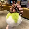 Suerte Colgante de Peluche de Caqui Llavero Adorno Caqui Suerte Colgante para Coche Adorno de Piel Sintética de Conejo Regalo