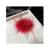 Suqi Moda Retro Vestido de Fiesta Banquetes Broche Corsage Pluma Natural Pluma de Avestruz Broche de Navidad Hecho a Mano