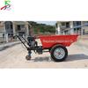 Caminhãozinho de mão a gasolina cinza para pomar transporte de baldes de frango caminhão agrícola de três rodas para transporte de areia
