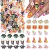 Acessórios para Nail Art Halloween Punk Teia de Aranha Esqueleto Mago Fantasma Cabeça de Abóbora Decorações de Unhas de Resina de Halloween
