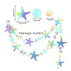 Creación de ambiente en el aula de preescolar decoración tema océano temporada de regreso a clases adornos colgantes ballena estrella de mar guirnalda de conchas marinas Tangyan creativo