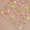 Redanco5D Relieve Popular Pegatinas para Uñas Árbol de Navidad Muñeco de Nieve Lazo Pegatinas Estéreo para Uñas Dr1381
