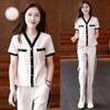 Conjunto deportivo informal de seda de hielo para mujer, novedad de verano 2024, elegante y fragante, pantalones de pierna ancha a la moda, conjunto de dos piezas