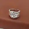 Nuevo anillo de dedo índice dominante con cruz personalizada de plata de ley s925 para hombre y mujer hapunk moda Anillo abierto