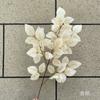 Boda nuevo material de hoja de otoño Hoja de pájaro azul Flor artificial Salón de bodas Techo Camino Arreglo floral Material floral decorativo Hoja de rosa