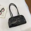 Bolso de Cuero Aceitado y Encerado de Moda para Mujer 2026 Nuevo Modelo Gran Capacidad Bolso de Mano para el Trabajo Versátil Bolso de Hombro/Debajo del Brazo