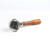 Cafetera italiana Breville de acero inoxidable 304 con acabado platino, mango sin fondo, mango de madera 920/980, accesorios de 58 mm