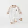 Body de Moda para Bebé de Manga Larga para Primavera y Otoño para Niños y Niñas Mono Casual a Cuadros para Salir Algodón Puro Clase A
