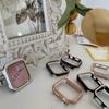 Aplicable a Apple Watch, funda para Apple iwatch876, funda rígida con protección galvanizada de PC de dos colores, funda protectora de medio paquete