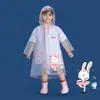 Impermeable transparente de dibujos animados para niños de preescolar y primaria, para niños y niñas, bebés, niños que van a la escuela, impermeable para bebé