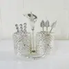 Conjunto de garfo e colher pequeno para casa nórdica, garfo de fruta criativo, colher de café de celebridade da internet, garfo de sobremesa de metal moderno, garfo de bolo
