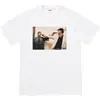 Camiseta Unisex de Manga Corta Supreme Trendy Streetwear Milán Algodón Puro Peso Pesado Clásica Suelta Versátil con Letras