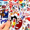 50 pegatinas de grafiti de rugby europeo y americano, celebración de evento transfronterizo de Amazon, pegatinas decorativas para coche, computadora, vaso de agua