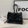 Bolsa grande de moda retrô estilo coreano para mulheres 2023 nova bolsa quadrada pequena com laço bolsa de ombro de nicho de alto padrão