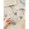 Sandalias y Calcetines de Estilo Coreano Dulce para Niña de Estilo Nuevo de Primavera con Lazos, Puntos Transparentes, Calcetines Deportivos para Exteriores de Seda de Vidrio