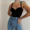 Chaleco Corto de Tirantes Estilo Europeo y Americano Ropa de Mujer de Moda Primavera 2022 Nuevo Empalme Tridimensional Camisola Plana