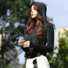 Ropa con Capucha de Seda de Hielo para Protección Solar para Mujer, Anti-UV, Sensación de Enfriamiento Intenso, Delgada y Transpirable, Ajustada, Ropa para Protegerse del Sol en Exteriores para Yoga